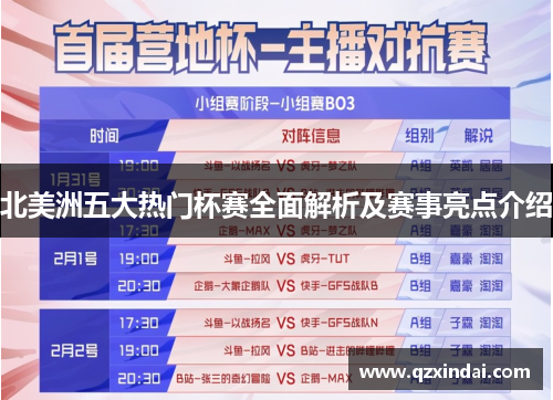 北美洲五大热门杯赛全面解析及赛事亮点介绍